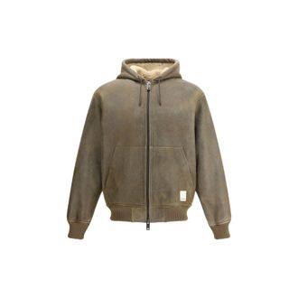 Emporio Armani Brown Lamb Ovis Aries Aries Mens Bomber
