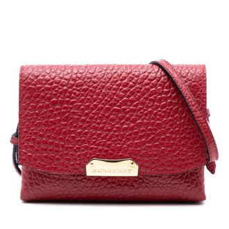 Burberry Pre-owned Burberry Embossed Grain Check Leather Langley Crossbody Ladies NZZXXYNKJI08TGX5
