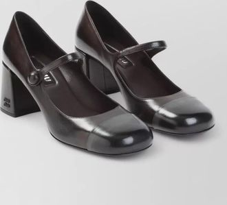 Miu Miu leather mary jane ballerina shoes