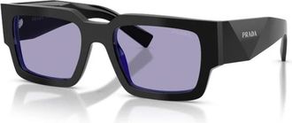 Prada Sunglasses, male, Black, Size: 54 MM Rectangular Sunglasses