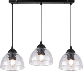 OEM L&aacute;mpara Colgante Venecia 3 Pantallas Planas Transparentes E27