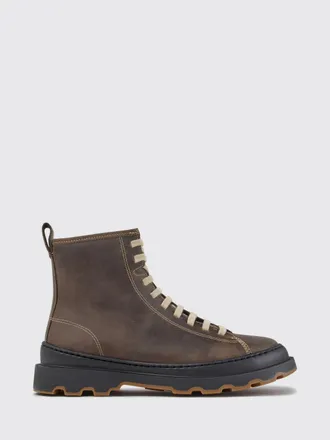 Camper Anfibi stringati Brutus+ in nabuk con effetto usurato