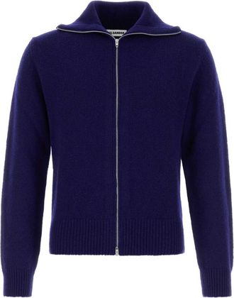Jil Sander Blue Zip Up Cardigans