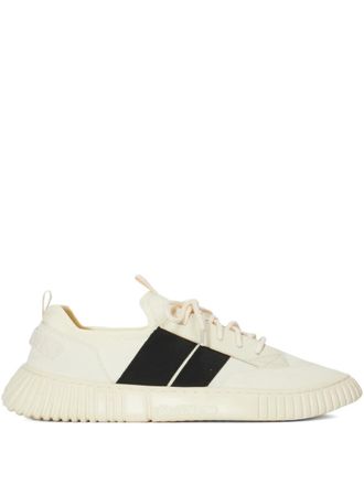 Osklen lace-up panelled sneakers - White