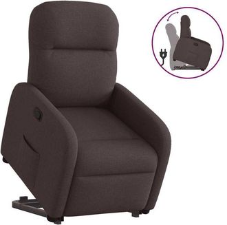 vidaXL Sill&oacute;n Reclinable Elevable Tela Marr&oacute;n Oscuro Vidaxl