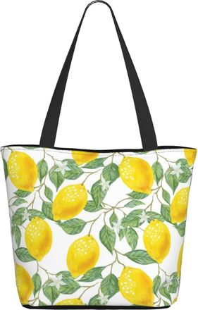 AOOEDM Yellow Lemons Pattern Ladies Shopping Bag 13x11x7in.The Perfect ValentineS Day Gift.It Is The Best ValentineS Day Gift For Mom, Daughter, Wife,Etc