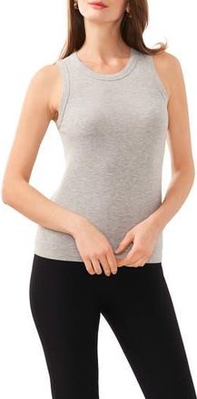 Halogen Fitted Ribbed Tank Top in Silver Heather Grey at Nordstrom Rack, Size X-Small