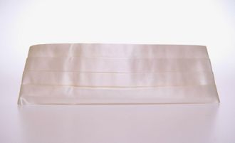 Dolce & Gabbana White Waist Tuxedo Smoking Belt Mens Cummerbund