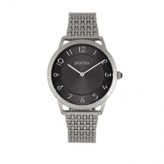 Bertha Sunglasses Abby Swiss Bracelet Watch in Silver/black at Nordstrom