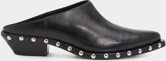 Schutz Taylor 30MM Studded Leather Mules