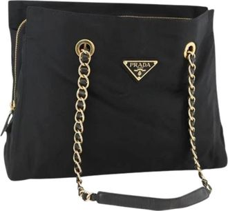 Prada Pre-owned Shoulder Bags, female, Black, Size: ONE SIZE Pre-owned Vintage Tote Bag