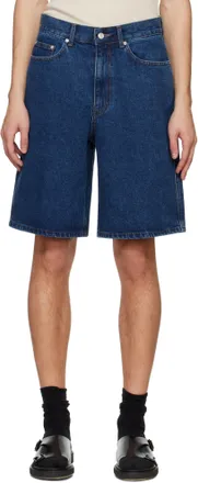 Dunst Blue Classic Baggy Denim Shorts