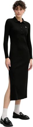 Lacoste Dames, Jurken, Zwart, Maat: XS Katoen