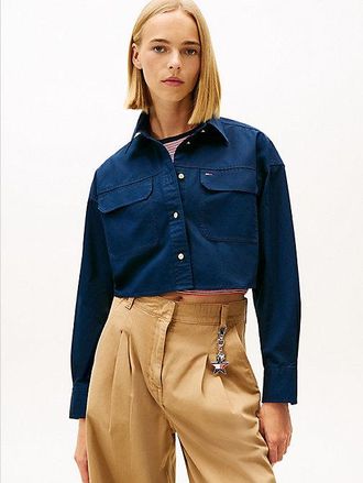 Tommy Hilfiger Camisa oversize y cropped con bolsillos