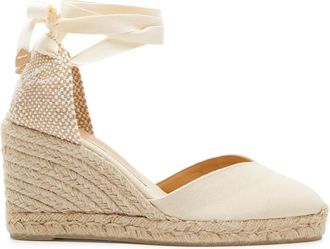 Castaner Chiara 80 Canvas Wedge Espadrilles - Ivory - 37 (IT37/ UK4)