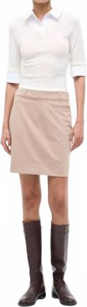 Staud Geo Mini Dress In Barley/ivory