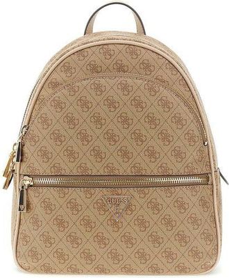 Guess Womens Backpack Latte Logo Polyurethane