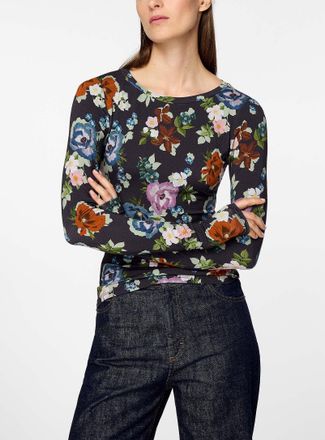 Smythe Womens Fitted floral T-shirt