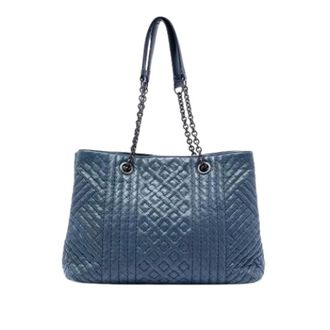 Bottega Veneta Pre-owned Tote Bags, female, Blue, Size: ONE SIZE Pre-owned Woven Leather Tote