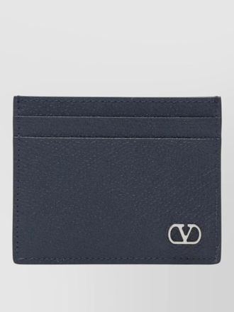 Valentino Garavani vlogo signature leather compact card holder
