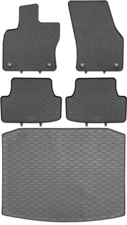 OEM Skoda Karoq Crossover A Partir De Noviembre De 2017. Juego De Alfombrillas De Goma Para Coche Y Alfombrilla Para Maletero
