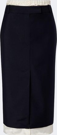 R&oacute;he R&oacute;he Wool and mohair midi skirt