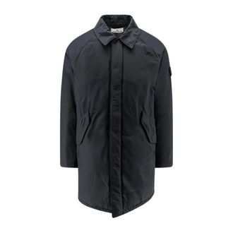 Stone Island Heren, Mantels, Zwart, Maat: L Polyamide
