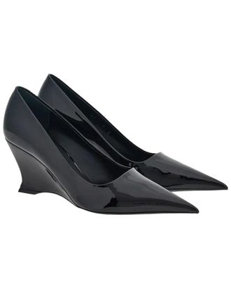 Ferragamo 70Mm Leather Wedge Pump