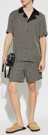 Balmain Short-sleeve Shirt, Mens, Black