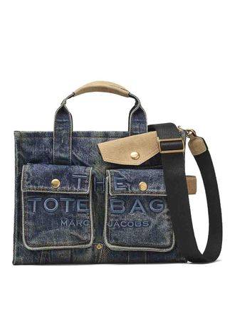Marc Jacobs The Medium Tote Denim Suede Pocket