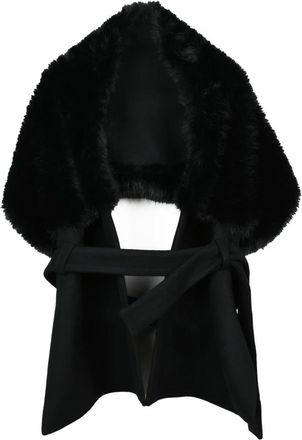 N&Uuml; Denmark Belted Stole - Dames - Wintersjaals - Zwart - ONE Size - Polyester - Accessoires