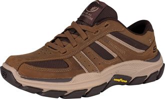 Skechers Mens RESPECTED EDGEMERE Sneaker, Desert Leather, 7 UK