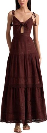 Alice & Olivia Alice + Olivia Minka Linen-Blend Maxi Dress