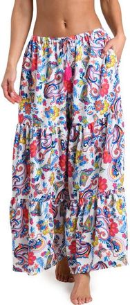 Sunshine 79 Butterfly High Tiered Cover-Up Pants in Multi at Nordstrom, Size X-Small