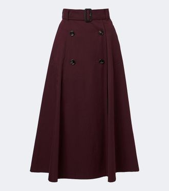 Burberry Brenda cotton midi skirt