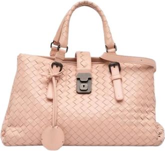 Bottega Veneta Pre-owned Handbags, female, Pink, Size: ONE SIZE Pre-owned The Small Roma Satchel