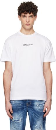 【送料&関税込】Dsquared2 Beige Crewneck T-shirt With Maxi L T-Shirts & Polo | DSQUARED2.