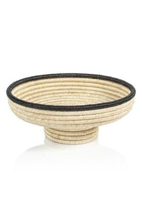 Zodax Matera Coiled Footed Bowl in Beige/Black at Nordstrom Rack