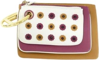 Fendi Pre-owned Clutches, female, Purple, Size: ONE SIZE Pre-owned Triplette Leather Clutch