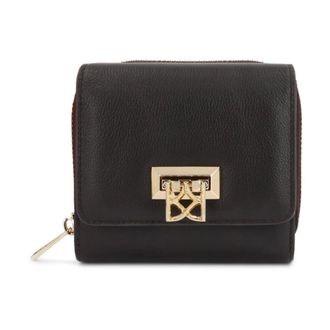 Kazar Accessoires, Dames, Bruin, ONE Size, Leer, Kleine portemonnee met klep en metalen sluiting