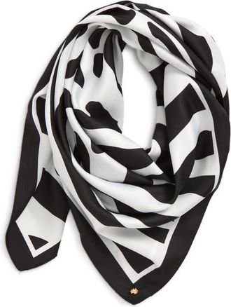 Lele Sadoughi Zebra Scarf in Jet at Nordstrom