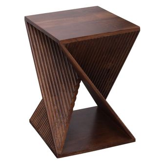 Nordlys Mesa auxiliar extremo de sof&aacute; en madera de mango oscura