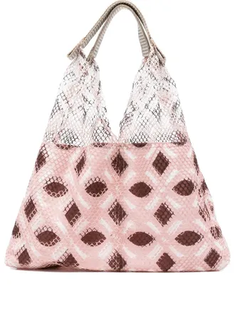 Epice Elziver mesh geometric-print shoulder bag - women - Polyester - OS - Pink