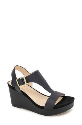 Kenneth Cole Reaction Card Platform Wedge Sandal in Black/black at Nordstrom Rack, Size 7.5