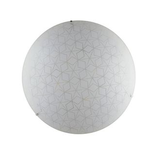 Netlighting Esagram Decorative Flush Ceiling Light White Glass E27