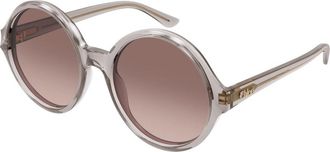 Chlo&eacute; Panthos Zonnebril - Dames - Zonnebrillen - Grijs - 57 MM - Nylon - Accessoires