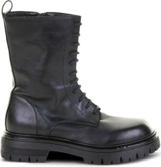 Elena Iachi lace-up combat boots - women - Leather/Leather/Rubber - 36 - Black