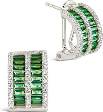 Sterling Forever Serena CZ Hoop Earrings