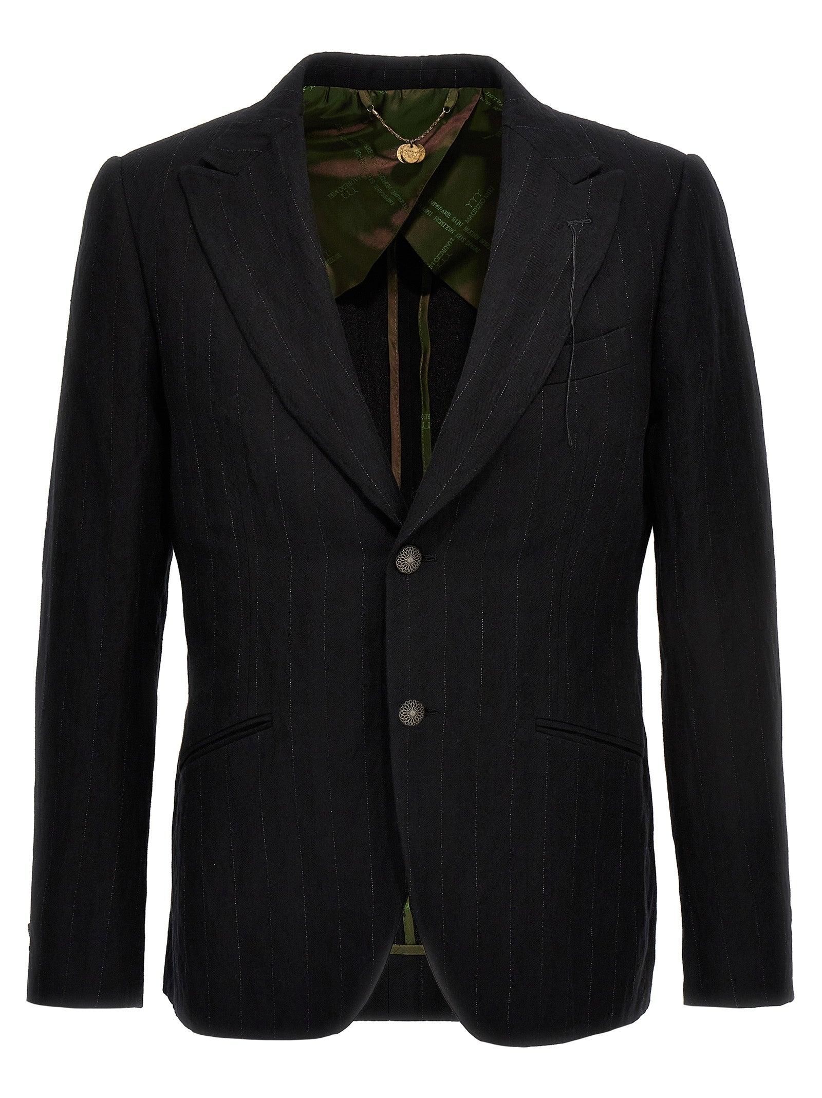 コート MAURIZIO MIRI Double-breasted coat Blue Maurizio Baldassari Wool-Blend Double-Breasted Coat