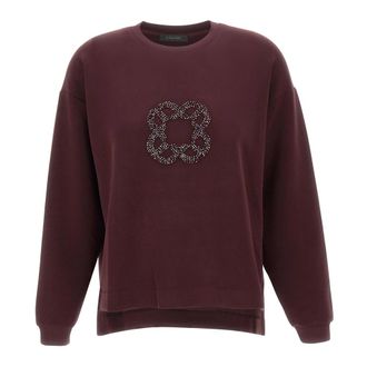 Elena Miro Monogram Scuba Sweatshirt - Dames - Sweatshirts - Rood - XL - Polyester - Hoodies & sweatvesten